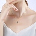 wholesale S925 Sterling Silver Sky Crystal Necklace Pendant Teardrop Jewelry Exquisite Chain Wholesale-0-4