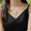 wholesale 925 Sterling Silver Fashion-Simple Jade Pendant with Certificate, Heart-Shaped Hetian Jade and White Jade Necklace Pendant-0-1