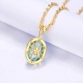 wholesale S925 Sterling Silver Sky Crystal Necklace Pendant Teardrop Jewelry Exquisite Chain Wholesale-0-2