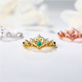 wholesale 925 Sterling Silver Gold-Plated Crown Ring Jewelry for Women with Blue Topaz, Guangzhou Fine Jewelry Factory Wholesale-0-2