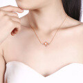 wholesale 925 Silver New Color Gemstone Jewelry, Natural Rose Quartz Korean Style Necklace Pendant, Quality Supply-0-4