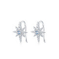 wholesale [925 Sterling Silver] Natural Topaz Star Earrings for Women, European and American Style Fashion Ear Hook Jewelry for Cross-Border Wholesale-0-5