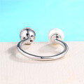 wholesale S925 Gold-Plated Pure Metal Minimalist Fashion Pearl Ring for Women, Niche Popular, High-End, Direct from Manufacturer-0-3