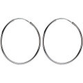 wholesale S925 Silver Hoop Earrings Korean Style 12mm 15mm Wire Diameter Smooth Large Hoop Earrings E461-0-4
