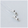 wholesale S925 Silver Cat Necklace for Women, Korean Japanese Style Sweet Lying Cat Pendant Short Collarbone Chain D2199-0-4