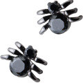 wholesale S925 Sterling Silver Small Black Spider Ear Stud for Men and Women, Unique Halloween Earring Jewelry E7129-0-4