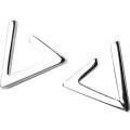 wholesale S925 Sterling Silver Women's Hollow Black Triangle Earrings Trendy Geometric Minimalist Couple Jewelry E6592-0-4