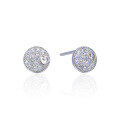 wholesale S925 silver round diamond-encrusted earrings for women with zirconia heart-shaped ear accessories, factory wholesale-0-4