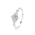 wholesale S925 Sterling Silver Snowflake Christmas Ring, Original Design by Airume, Versatile Pure Silver Jewelry for Wholesale-0-6