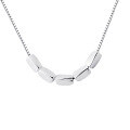 wholesale 925 Sterling Silver Small Silver Bean Short Choker Necklace, Bean Grain Necklace, Lucky Charm Ins Niche Jewelry D0612-0-4