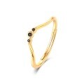 wholesale 9K Gold Plated S925 Silver 3A Black Zircon Adjustable Stackable Ring-0-4