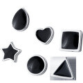 wholesale S925 Sterling Silver Stud Earrings Mini Forest Style Five-Pointed Star Waterdrop Heart Resin Sweet Earrings E8687-0-4