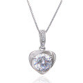 wholesale S925 Sterling Silver Valentine's Day Jewelry Heart Pendant Women's Diamond Zircon Collar Necklace Fashion Pendant Wholesale-0-4