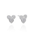 wholesale S925 Sterling Silver Leaf Stud Earrings with Zircon, Korean Simple Style, Fashionable and Elegant Earrings for Women, Wholesale from Factory-0-4