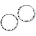 wholesale S925 Sterling Silver 12mm 15mm Wire Diameter Large Hoop Earrings Versatile Elegant Mini Circular Ear Clasp Earrings G0083-0-4