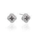 wholesale S925 Silver Source Factory Four-Leaf Clover Earrings for Women with Inlaid Diamond Zirconia Fashion Earring Wholesale-0-4