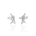 wholesale S925 Sterling Silver Hollow-Out Butterfly Earrings for Women Geometric Earring Factory Wholesale Drop Shipping-0-4