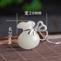 wholesale [925 Sterling Silver] New Chinese Style Lucky Bag Pendant Necklace, Hetian Jade Pendant for Women with Certificate, Silver-Inlaid Jade Coin Purse Pendant-0-5