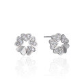 wholesale S925 silver heart-shaped diamond stud earrings women Korean-style minimalist hollow five-pointed star earrings young girl silver jewelry accessories-0-4