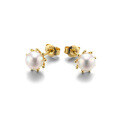 wholesale 9K Gold Korean Fashion OL Freshwater Pearl Earrings, Song Hye-kyo Same Style Light Bulb Earrings-0-1