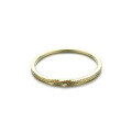 wholesale 9K Gold Ylichun Plain Gold Bead Edge Twist Rope Ring, Japanese and Korean Style Light Jewelry Simple and Versatile Basic Ring-0-1