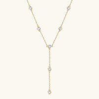 wholesale S925 Sterling Silver New Fashionable High-end Moissanite Necklace for Women, Small Design, Internet-famous Pendant-White 1.1 carat