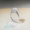 wholesale S925 sterling silver ring, square sugar emerald, radiant cut moissanite engagement ring, moissanite jewelry, cross-border wholesale-0-3