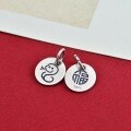 wholesale Metal S925 Sterling Silver Round Fu Adorable Snake Pendant, Chinese Style Retro Accessory for DIY Handmade Beaded Bracelet, Anklet, Red Cord Jewelry-0-5