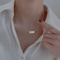 wholesale S925 Sterling Silver Digital Year Solid Silver Necklace for Women Fashion Minimalist Ins Style Niche Korean Version Collarbone Chain Jewelry-0-5