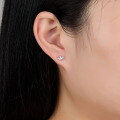 wholesale S925 silver new high-end minimalist zircon small crown earrings with a niche and luxurious design-0-3