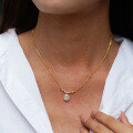 S925 Sterling Silver Moissanite Women's Necklace, Simple Pendant-0-1
