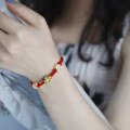 wholesale 925 Sterling Silver Dunhuang Style Original Bracelet for Women, New Chinese Red String Couple Accessory, Lotus Beaded Jewelry Wholesale-0-3