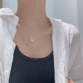 wholesale S925 Sterling Silver Trendy Star Necklace for Women, Minimalist Design Five-Point Star, Light Luxury Versatile Collarbone Chain Wholesale-0-3
