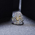 wholesale S925 Silver Designer High-End Style Unique Chinese Wind Naturalistic Bird Design Natural Gemstone Ring-0-0