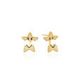 wholesale S925 Sterling Silver Micro-Pavé Crystal Star Stud Earrings, Creative Design, Niche Korean Style, Unique Earrings for Women-0-4