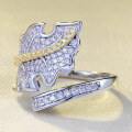 wholesale S925 Silver New Luxury Full Diamond Women's Open Ring, Fashionable European and American Style-0-1