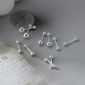 wholesale 999 Silver Fresh, Sweet, Ins-Style, Niche-Designed Light Pearl Threaded Earrings M06350-0-2