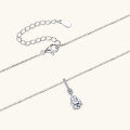 3ct Moissanite French Collarbone Necklace, Waterdrop Shape, Clearance with Free Shipping-0-0