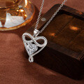 wholesale S925 Sterling Silver Infinity Love Heart Pendant Necklace for Women, Versatile and High-End, Ideal Gift for Girlfriend-0-2