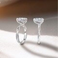 wholesale S925 Sterling Silver 2-Carat Teardrop Full Moissanite Ring Women's Jewelry High-End Sense Accessories-0-2