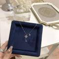wholesale 925 Sterling Silver Full Diamond Magic Key Necklace, Luxurious and Exquisite Small Lock Pendant Collarbone Chain for Women-0-4