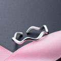 wholesale S925 Sterling Silver Minimalist Smooth Wave-shaped Adjustable Opening Ring, Versatile Fashion Index Finger Ring-0-3