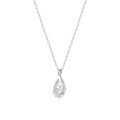 wholesale S925 Sterling Silver Minimalist Water Drop Zircon Necklace For Women With A Subtle Zircon Accent-0-0