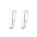 wholesale S925 Sterling Silver Geometric Minimalist Irregular Ear Clasp, Fashionable Commute, Niche Design, Versatile Women's Earrings-0-4