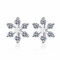 wholesale S925 Sterling Silver Moissanite Stud Earrings, Minimalist and Versatile Ice Snow Earrings, Fashionable Gift for Girlfriend-0-4