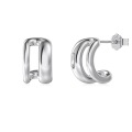 wholesale S925 sterling silver geometric heavy-duty designed versatile stylish minimalist earrings for women, trending in Japan and Korea-0-4