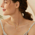 S925 Sterling Silver Moissanite Pendant Necklace, Minimalist Elegant Women's Cross-Border Wholesale-0-2