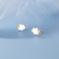wholesale 925 Silver Nalan Starry White Cloud Ear Studs, Japanese and Korean Style Cute Sweet Gift for Women's Ear Jewelry M01854-0-1