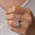 925 Sterling Silver Moissanite Bull Head Necklace, Women's Classic Carat Pendant-0-2