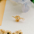 wholesale 925 Silver Gold Plated Aladdin Lamp Ins Style Pendant Necklace, Minimalist Design Versatile Charm-0-0